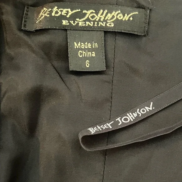 Vintage Betsey Johnson Evening Sheer Lace Velvet Ribbon Bows Goth Cupcake Dress - Picture 11 of 12